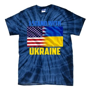 I Stand With Ukraine USA Ukrainian Pride Support Tie-Dye T-Shirt