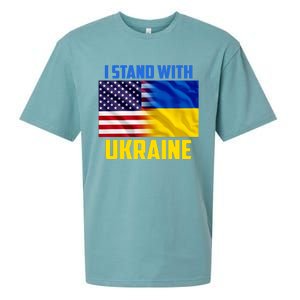 I Stand With Ukraine USA Ukrainian Pride Support Sueded Cloud Jersey T-Shirt