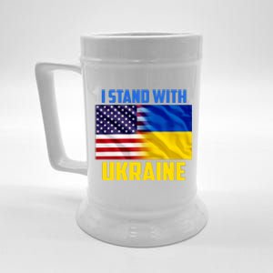 I Stand With Ukraine USA Ukrainian Pride Support Beer Stein