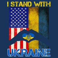 I Stand With Ukraine Heart USA Flag Visor