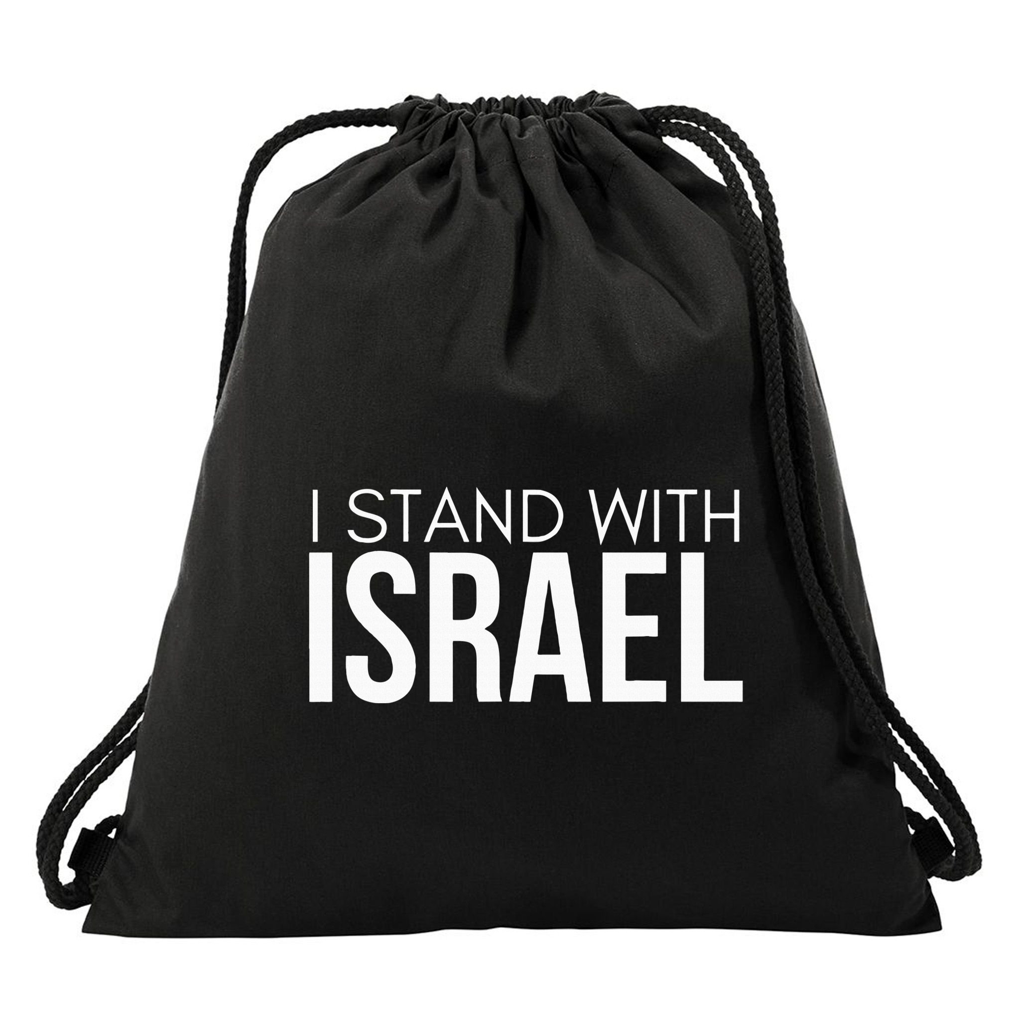 I Stand With Israel Proisrael Zion Jewish Torah Drawstring Bag