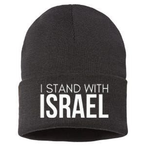 I Stand With Israel Proisrael Zion Jewish Torah Sustainable Knit Beanie