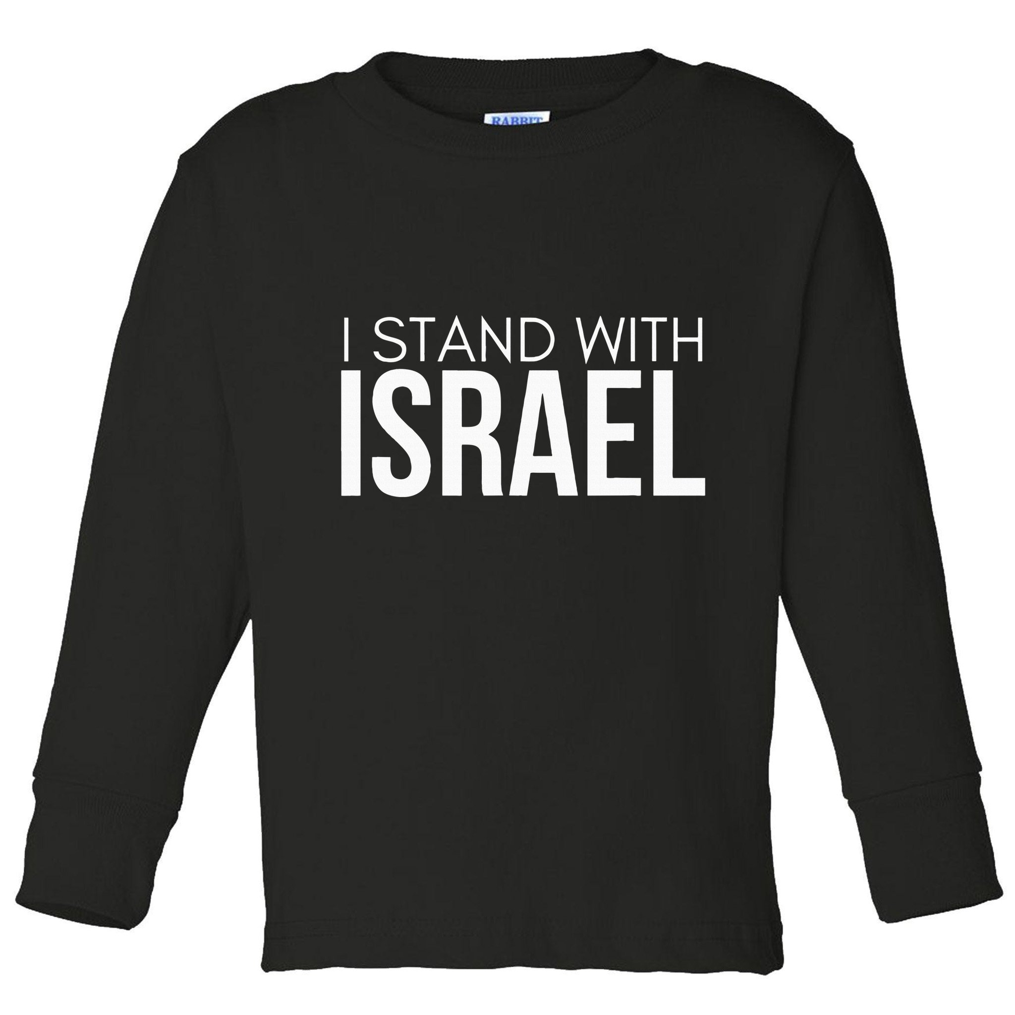 I Stand With Israel Proisrael Zion Jewish Torah Toddler Long Sleeve Shirt