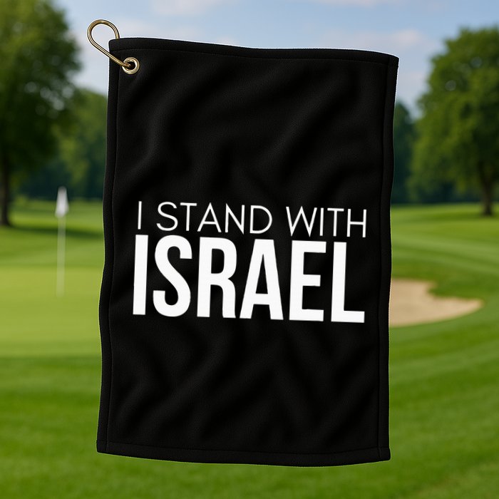 I Stand With Israel Proisrael Zion Jewish Torah Golf Towel