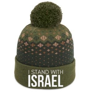 I Stand With Israel Proisrael Zion Jewish Torah The Baniff Cuffed Pom Beanie