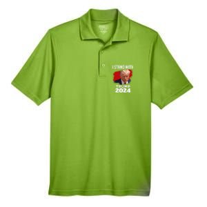 I Stand With Trump Donald Trump For President 2024 Freedom Cute Gift Men's Origin Performance Pique Polo