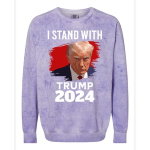 I Stand With Trump Donald Trump For President 2024 Freedom Cute Gift Colorblast Crewneck Sweatshirt