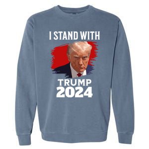 I Stand With Trump Donald Trump For President 2024 Freedom Cute Gift Garment-Dyed Sweatshirt