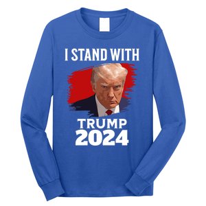 I Stand With Trump Donald Trump For President 2024 Freedom Cute Gift Long Sleeve Shirt