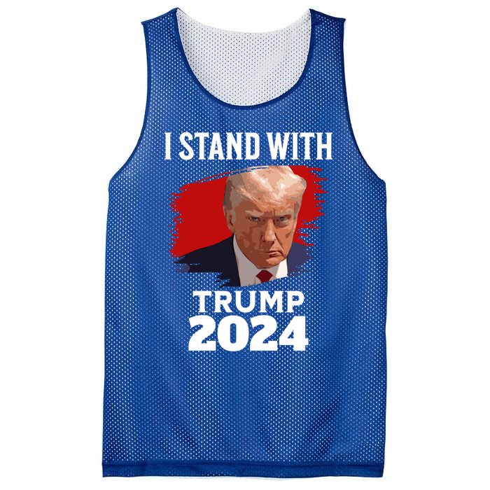 I Stand With Trump Donald Trump For President 2024 Freedom Cute Gift Mesh Reversible Basketball Jersey Tank