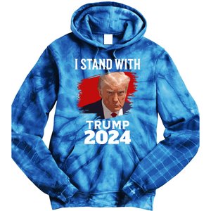 I Stand With Trump Donald Trump For President 2024 Freedom Cute Gift Tie Dye Hoodie