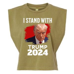 I Stand With Trump Donald Trump For President 2024 Freedom Cute Gift Garment-Dyed Women's Muscle Tee