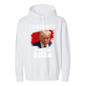 I Stand With Trump Donald Trump For President 2024 Freedom Cute Gift Garment-Dyed Fleece Hoodie