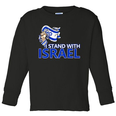 I Stand With Israel Pray For Israel Toddler Long Sleeve Shirt