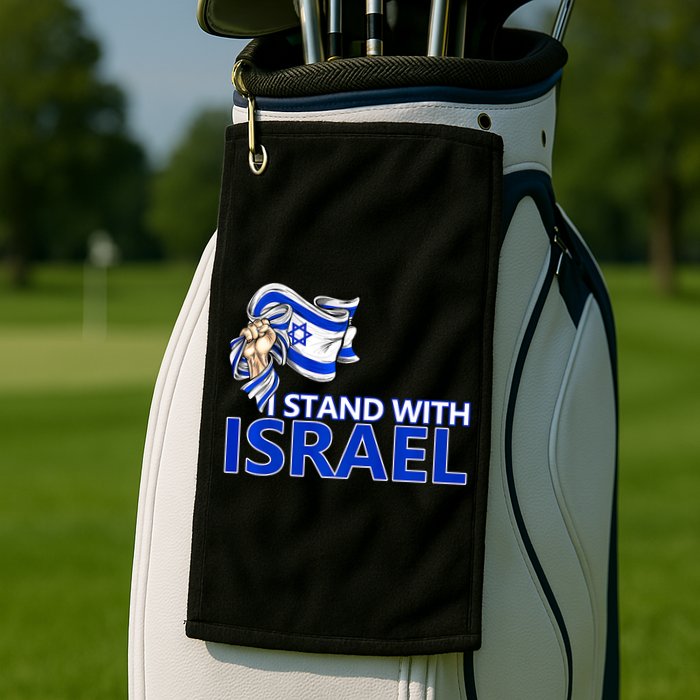 I Stand With Israel Pray For Israel Golf Towel
