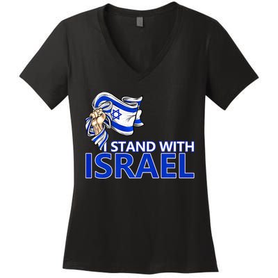 I Stand With Israel Pray For Israel Women's V-Neck T-Shirt