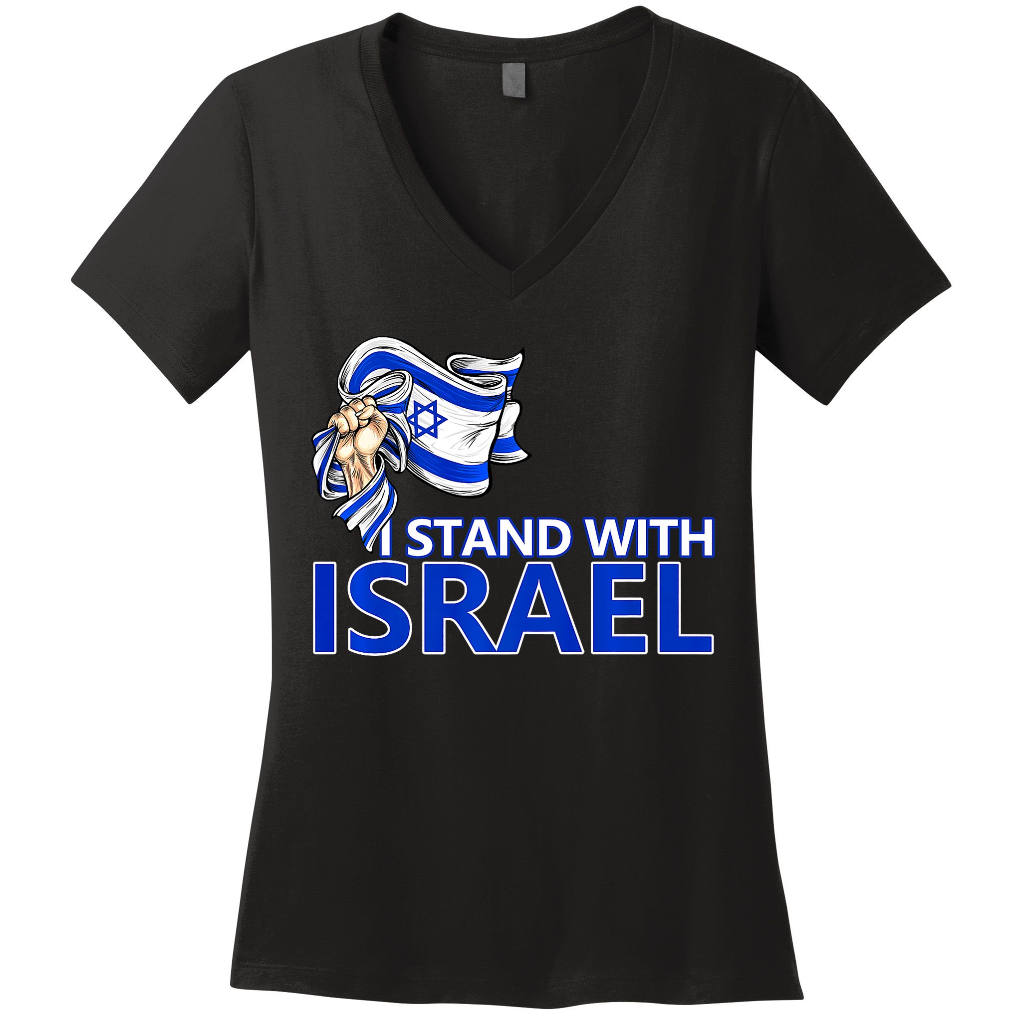 I Stand With Israel Pray For Israel Women's V-Neck T-Shirt