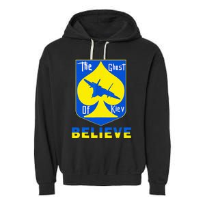 I Stand With Ukraine The Ghost Of Kyiv Garment-Dyed Fleece Hoodie