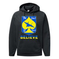 I Stand With Ukraine The Ghost Of Kyiv Performance Fleece Hoodie