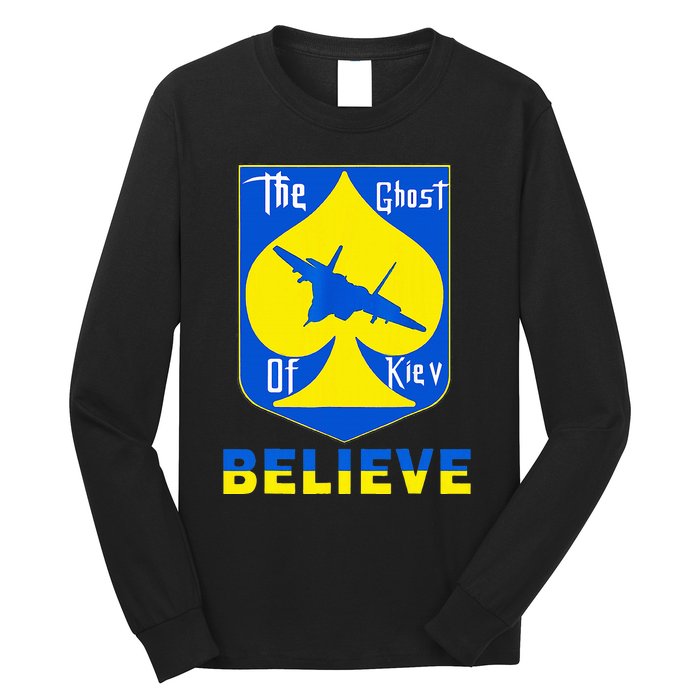 I Stand With Ukraine The Ghost Of Kyiv Long Sleeve Shirt