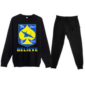 I Stand With Ukraine The Ghost Of Kyiv Premium Crewneck Sweatsuit Set