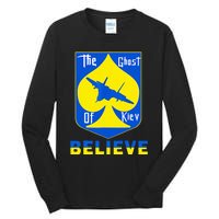 I Stand With Ukraine The Ghost Of Kyiv Tall Long Sleeve T-Shirt