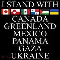 I Stand With Canada Greenland Mexico Panama Gaza Ukraine Wool Snapback Cap