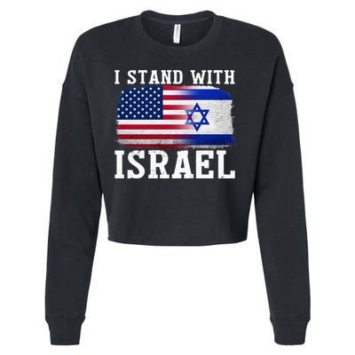 I Stand With Israel Strong Cropped Pullover Crew