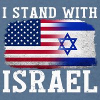 I Stand With Israel Strong Garment-Dyed Sweatshirt