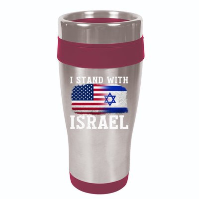 I Stand With Israel Strong 16oz Travel Tumbler