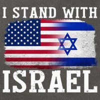 I Stand With Israel Strong Cotton Canvas Backpack