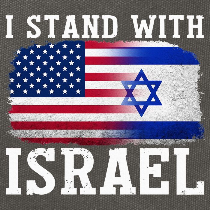 I Stand With Israel Strong Cotton Canvas Backpack