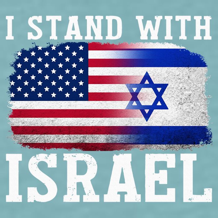 I Stand With Israel Strong Sueded Cloud Jersey T-Shirt