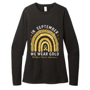 In September We Wear Gold Childhood Cancer Awareness Gift Womens CVC Long Sleeve Shirt