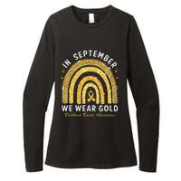 In September We Wear Gold Childhood Cancer Awareness Gift Womens CVC Long Sleeve Shirt