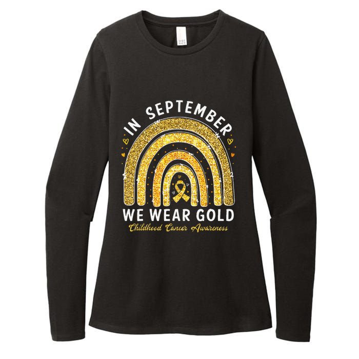 In September We Wear Gold Childhood Cancer Awareness Gift Womens CVC Long Sleeve Shirt