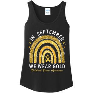 In September We Wear Gold Childhood Cancer Awareness Gift Ladies Essential Tank