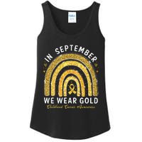 In September We Wear Gold Childhood Cancer Awareness Gift Ladies Essential Tank