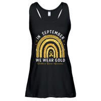 In September We Wear Gold Childhood Cancer Awareness Gift Ladies Essential Flowy Tank