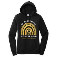 In September We Wear Gold Childhood Cancer Awareness Gift Women's Pullover Hoodie