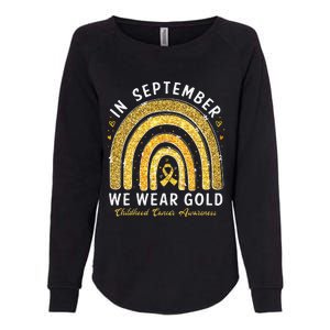 In September We Wear Gold Childhood Cancer Awareness Gift Womens California Wash Sweatshirt