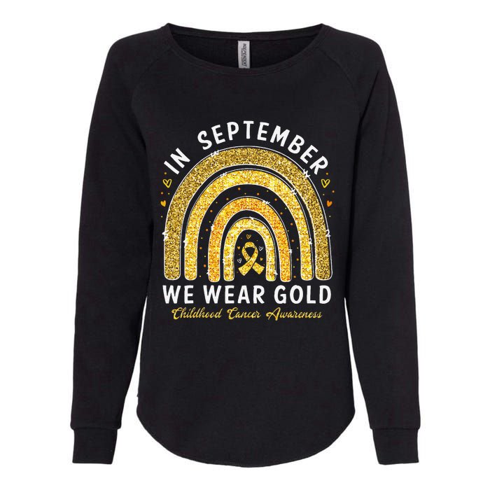 In September We Wear Gold Childhood Cancer Awareness Gift Womens California Wash Sweatshirt