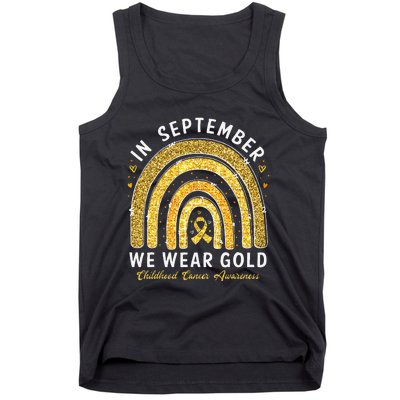 In September We Wear Gold Childhood Cancer Awareness Gift Tank Top