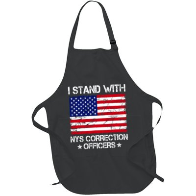 I Stand With Nys Correction Officers Full-Length Apron With Pockets