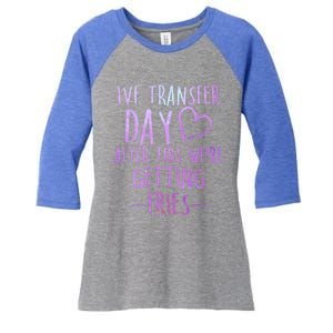 Ivf Survivor Warrior Transfer Day Infertility Gift Women's Tri-Blend 3/4-Sleeve Raglan Shirt