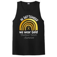 In September We Wear Gold Rainbow Childhood Cancer PosiCharge Competitor Tank