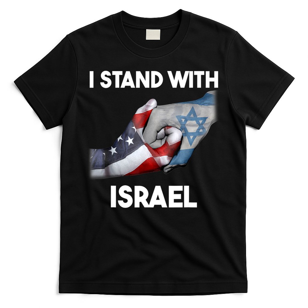 I Stand With Israel I Stand With Israel America Flag T-Shirt