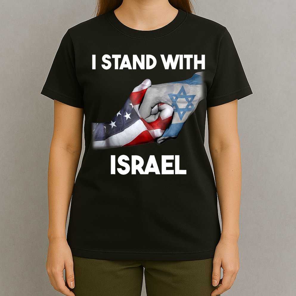 I Stand With Israel I Stand With Israel America Flag T-Shirt