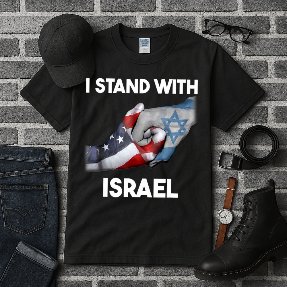 I Stand With Israel I Stand With Israel America Flag Tall T-Shirt