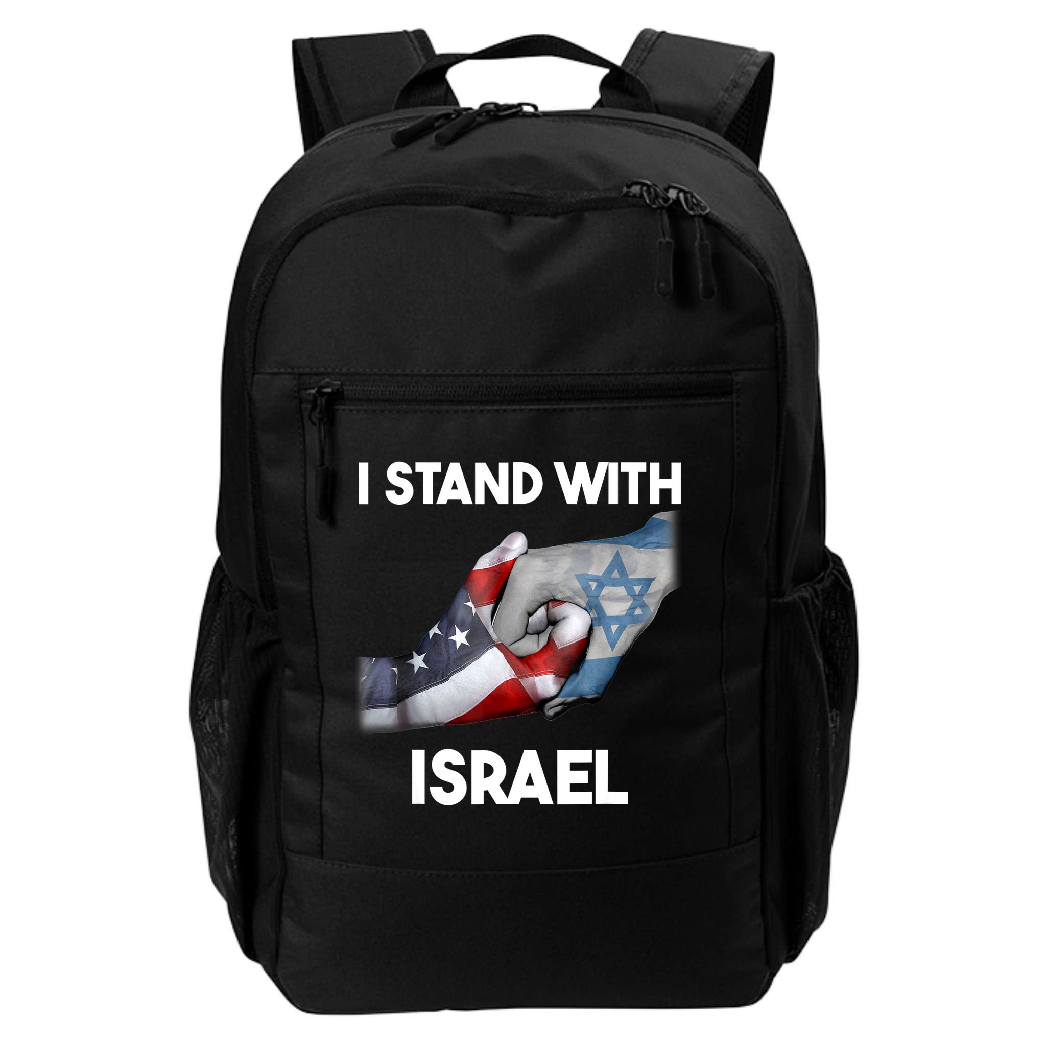 I Stand With Israel I Stand With Israel America Flag Backpack
